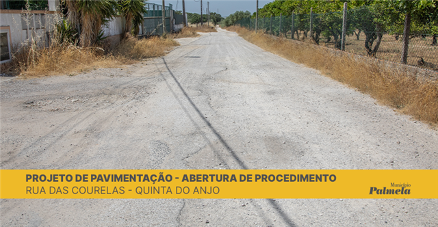 Rua das Courelas em Quinta do Anjo: lançamento de concurso para execução de projeto