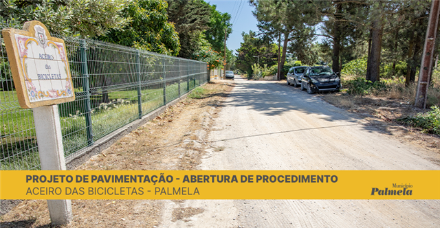 Pavimentação do Aceiro das Bicicletas em Palmela - lançamento de concurso para projeto