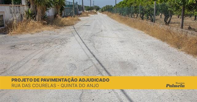Rua das Courelas em Quinta do Anjo: adjudicação de projeto para pavimentação