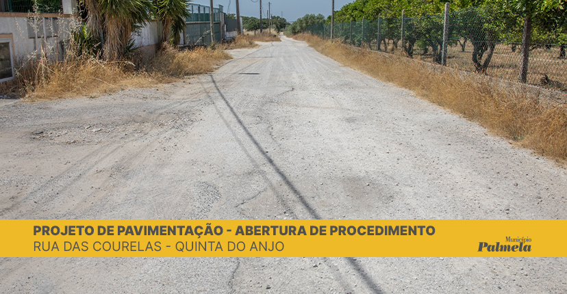 Rua das Courelas em Quinta do Anjo: lançamento de concurso para execução de projeto